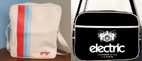 Airline inspired promotional retrobags for Gogoair and Electric Hairdressing London